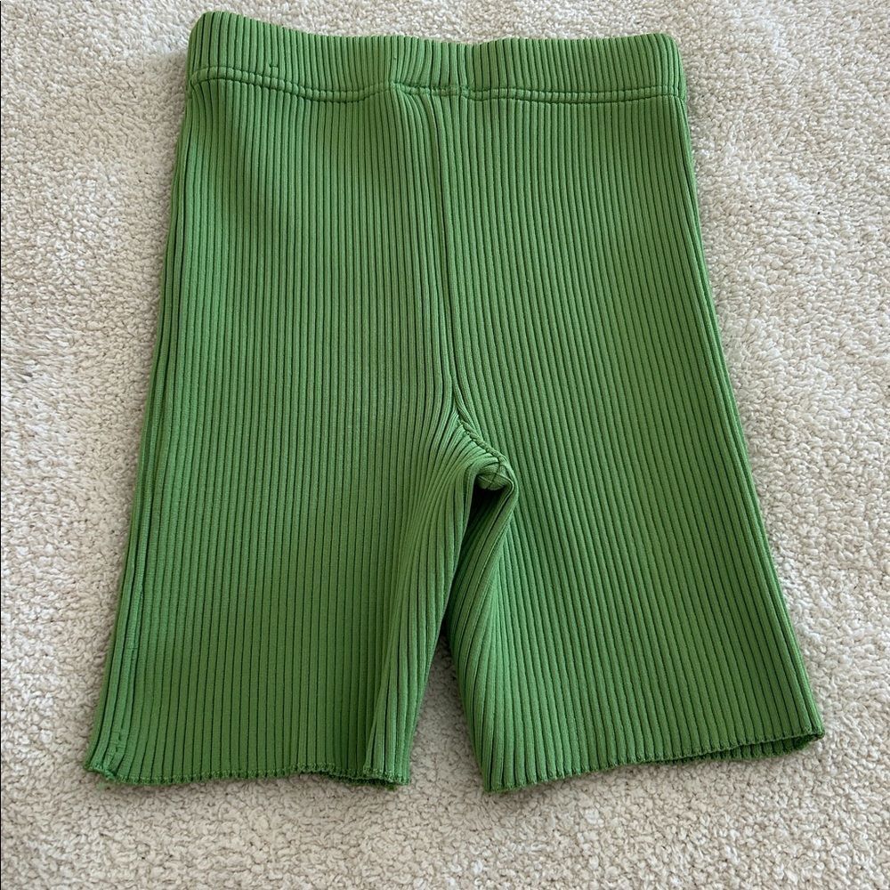 Jordan Ribbed Green Bike Shorts medium - Picture 3 of 8